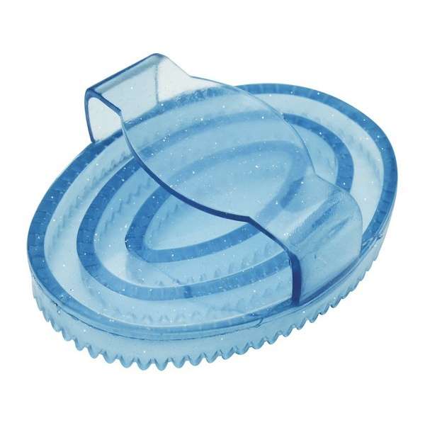 HIPPOTONIC Oval glittered rubber curry comb