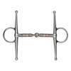 FEELING Satin finish stainless steel eggbutt snaffle with full cheeks, with rollers