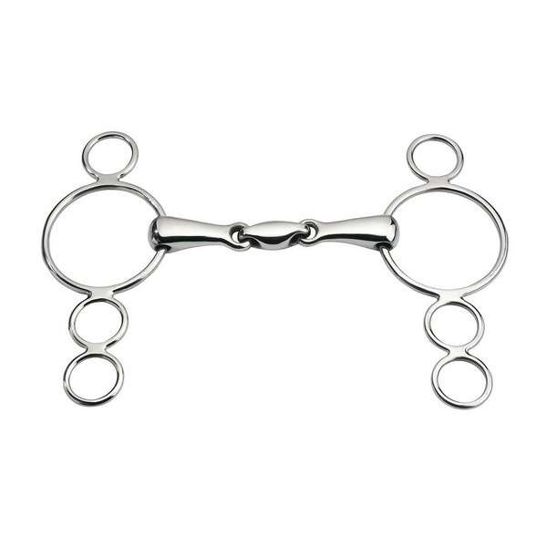 FEELING "Anatomic" continental gag bit, 4-ring cheek