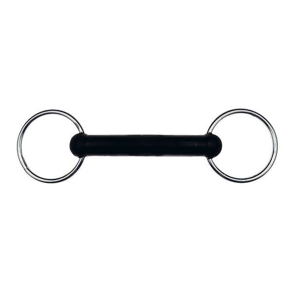 FEELING Rubber unjointed ring snaffle 20mm