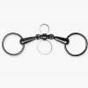 Loose ring snaffle, double jointed, tongue spoon