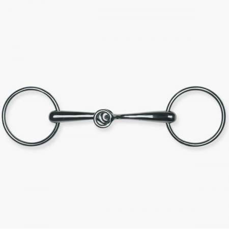 Loose ring snaffle, single jointed, blockage