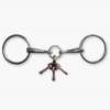 Loose ring snaffle, double jointed, copper player