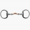 Eggbutt snaffle, double jointed, Pinchless, copper link