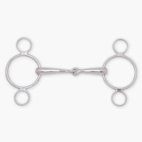 Continental gag, single jointed, 3 rings