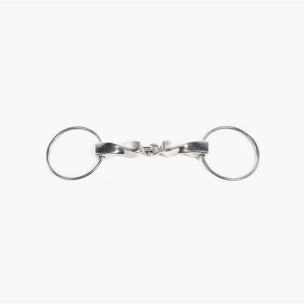 Loose ring snaffle, single jointed, twisted