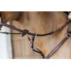 1/2" Rubber Reins with 7 leather loops and plaited finish