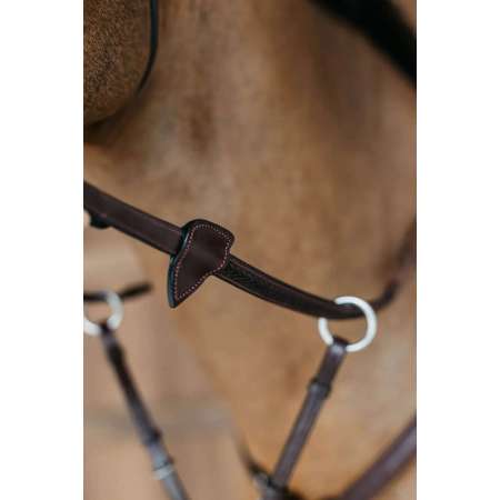 1/2" Rubber Reins with 7 leather loops and plaited finish