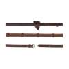 1/2" Rubber Reins with 7 leather loops and plaited finish