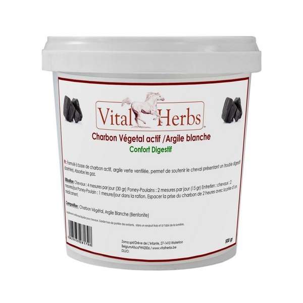 Charbon végétal actif / Argile blanche 500g