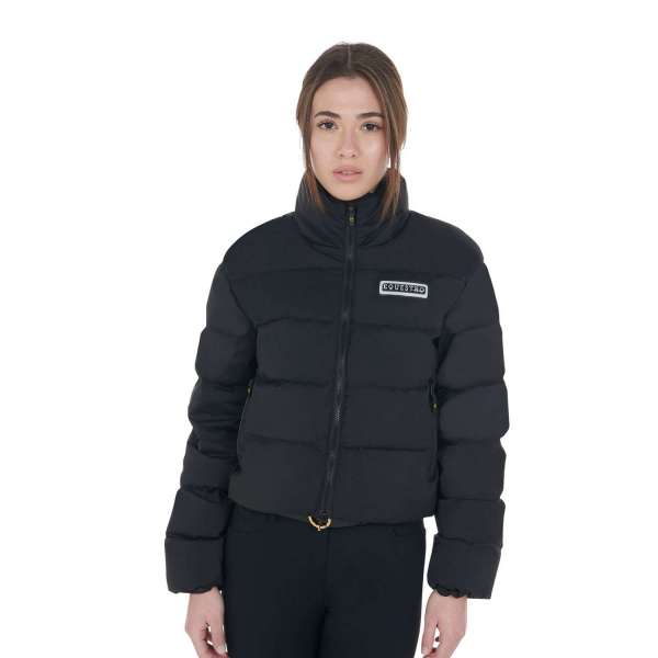 Equestro Women's cropped down jacket stretch fabric