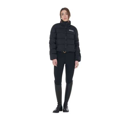 Equestro Women's cropped down jacket stretch fabric