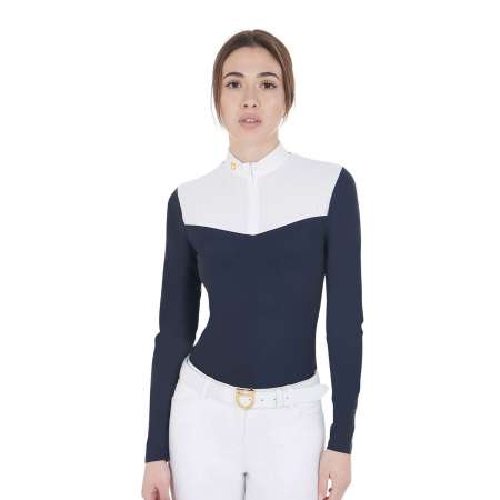 Equestro Dames Wedstrijd Polo in Technisch en Mesh Stof