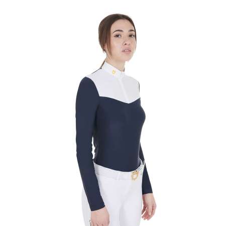 Equestro Dames Wedstrijd Polo in Technisch en Mesh Stof