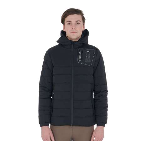 Equestro Men's cropped down jacket stretch fabric