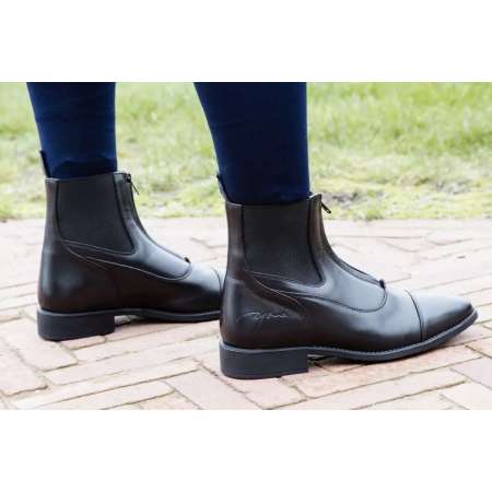 Dyon Short Boots Front Zipper