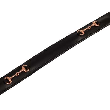 English belt with rose gold snaffle bits - SUMMER25