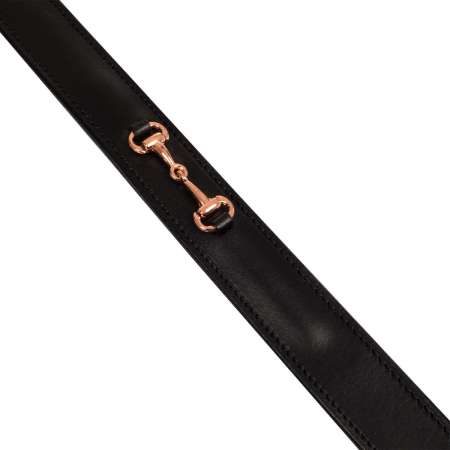 English belt with rose gold snaffle bits - SUMMER25