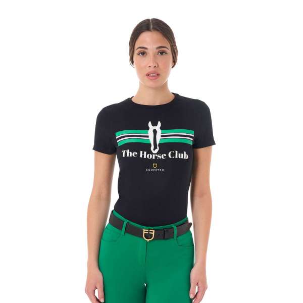 Women's Stripe Horse Club cotton T-shirt - SUMMER25