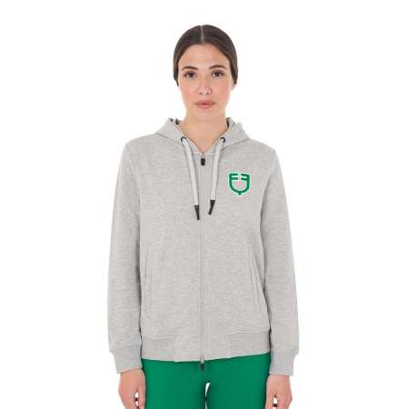 Dames hoodie met rits en eponge logo - ZOMER25