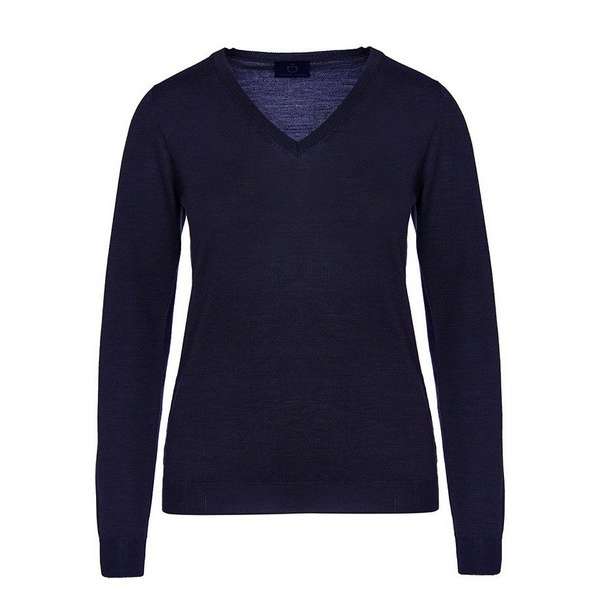 CT Pull Jacquard Col V Femme