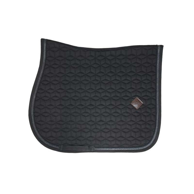 Tapis de selle lilas/noir Equestro Forme tapis Mixte Tailles