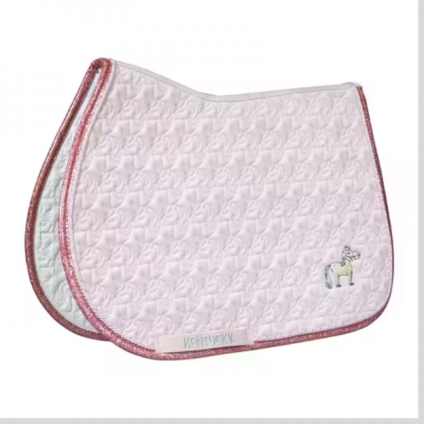 Tapis de Selle Tête de Licorne Pailleté
