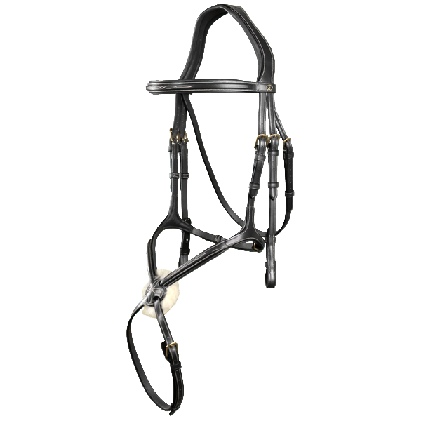 Fig 8 Noseband Bridle Black Pony Dy'on Collection