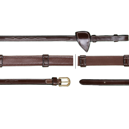 Dy'on 5/8" (16mm) Hunter Reins With 7 Leather Loops - D Collection