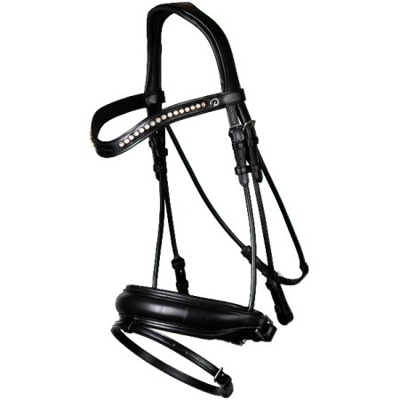 Matte Large Crank Noseband Bridle With Flash