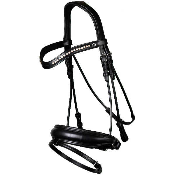 Matte Large Crank Noseband Bridle With Flash
