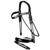 Patent Large Crank Noseband Bridle With White Padding And Flash
