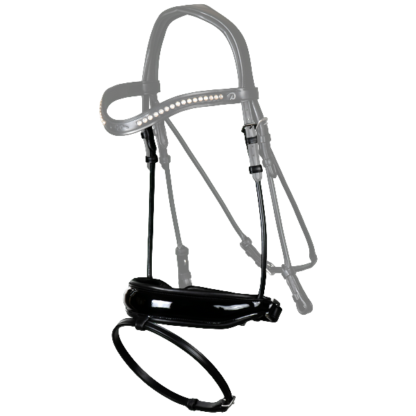 Brede lakleer Crank neusriem met sperriem