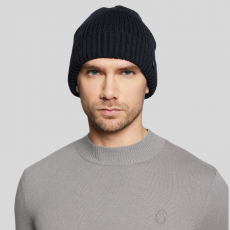 Heren beanie met omgeslagen rand Aubrey