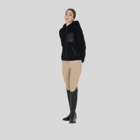 Women's sweatshirt in fleece with front pocket