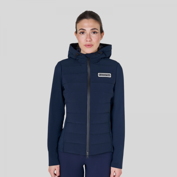 Equestro Women’s Hooded Down Jacket in Technical Fabric