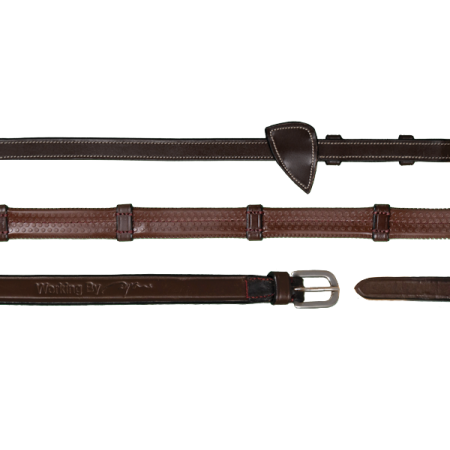 1/2" Rubberteugels met 7 leren passanten