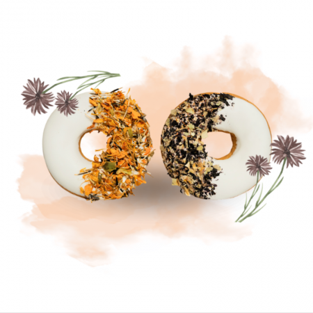 Purple Cornflower & Safflower Donuts