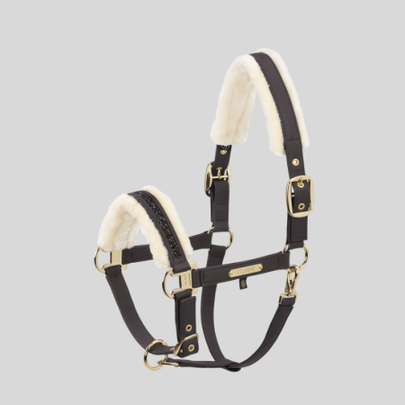 FauxLeather Jewel Faux Fur Halster