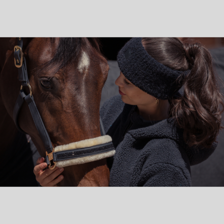 FauxLeather Jewel Faux Fur Halster