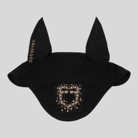 Fly veil in technical fabric with rhinestone logo