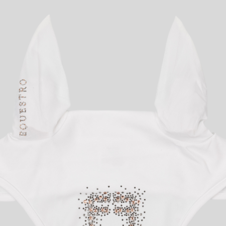 Fly veil in technical fabric with rhinestone logo