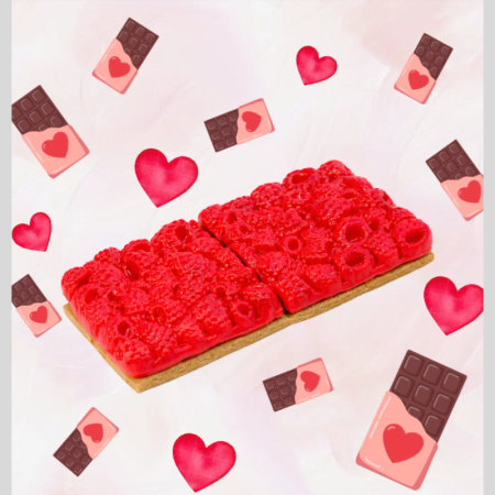 Chocolate Cookie with Raspberries