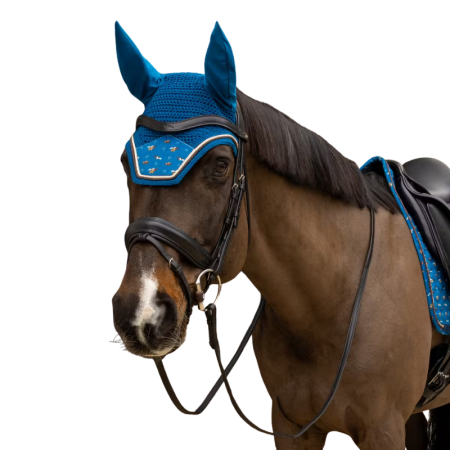 Wellington Velvet Horse Printing vliegenmuts