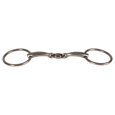 Snaffle Double Jointed Loose Ring Stainless Steel 14mm