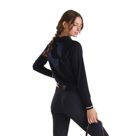 Dames polo van merinowol