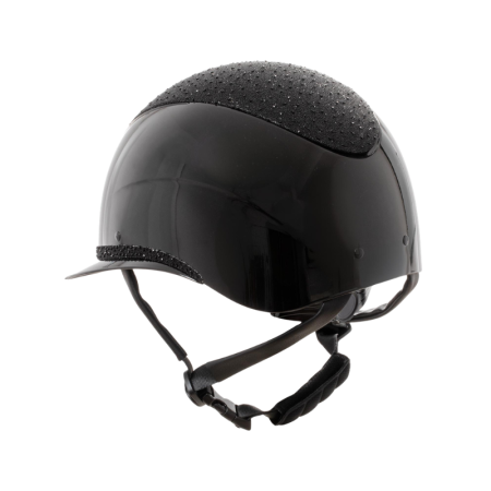 Rijhelm met brede klep en strass