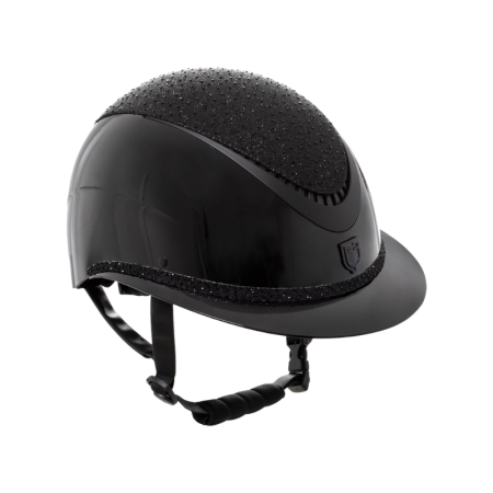 Casque Equestro Large Visière et Strass