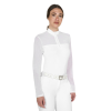 Polo concours femme manches longues avec inserts en micro mesh