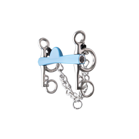 Pelham met flexibel Flexi-mondstuk, tongboog en scharen van 5 cm